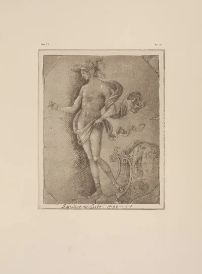 Perugino Study Of Mercury For Ceiling Of The Cambio In Perugia
