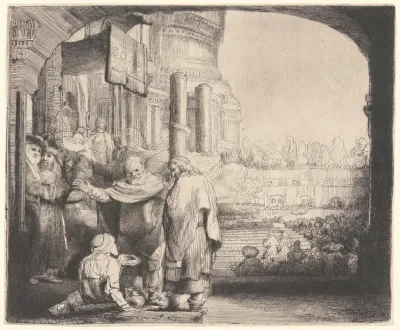 Peter And John Healing The Cripple At The Gate Of The Temple