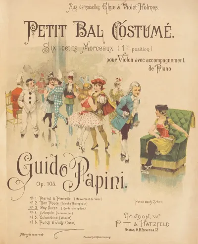 Petit Bal Costume Six Petits Morceaux Pour Violon Avec Accompaniment De Piano Par Guido Papini
