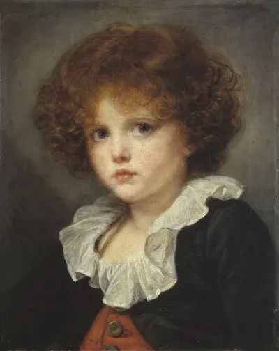 Petit Garcon Au Gilet Rouge