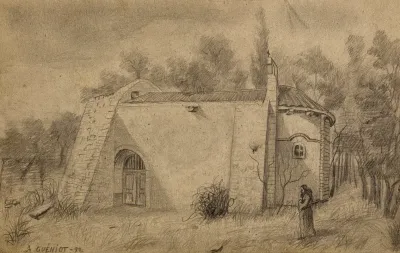 Petite Chapelle A Riom En Auvergne Avec Un Moine