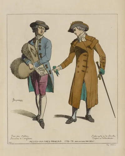Petits Maitres Francais 1778 79 Dapres Nature Par Deny
