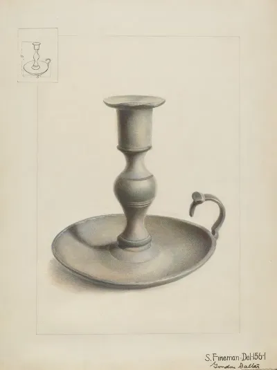 Pewter Candle Holder