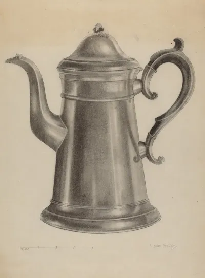 Pewter Coffee Pot 12