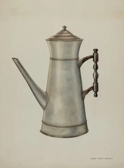 Pewter Coffee Pot 13