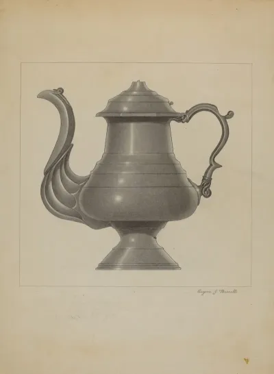 Pewter Coffee Pot 8