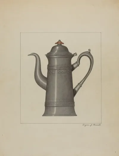 Pewter Coffee Pot 9