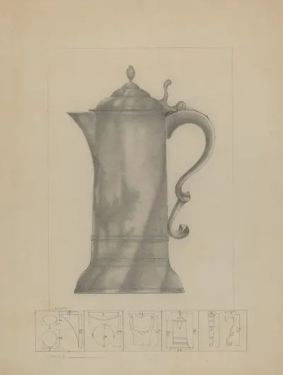 Pewter Flagon 10