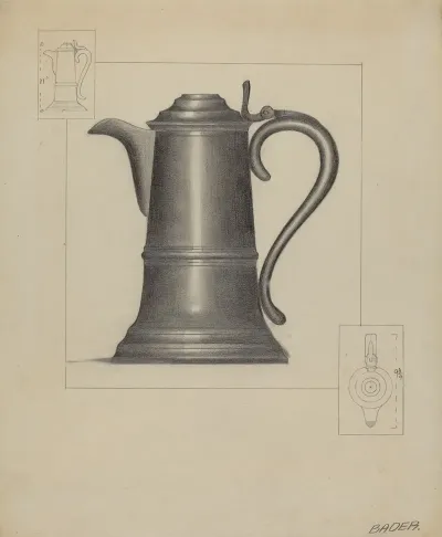 Pewter Flagon 11
