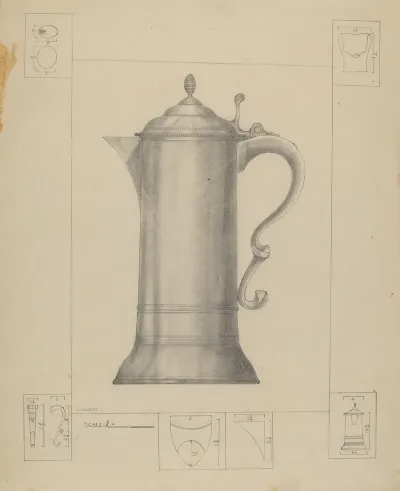 Pewter Flagon 9