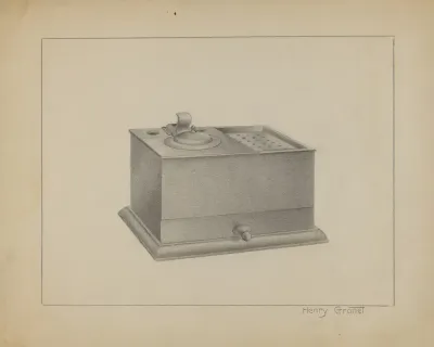 Pewter Inkwell 2