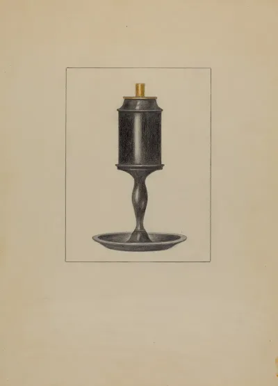 Pewter Lamp 2