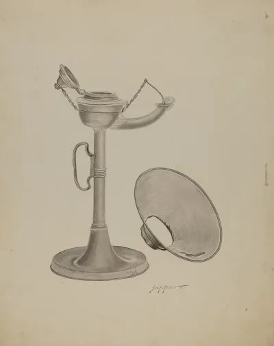 Pewter Lamp 6