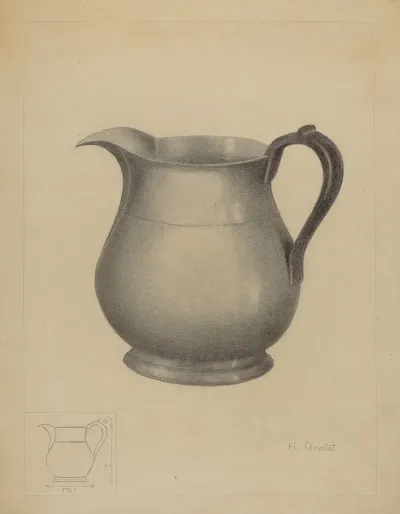 Pewter Pitcher 13