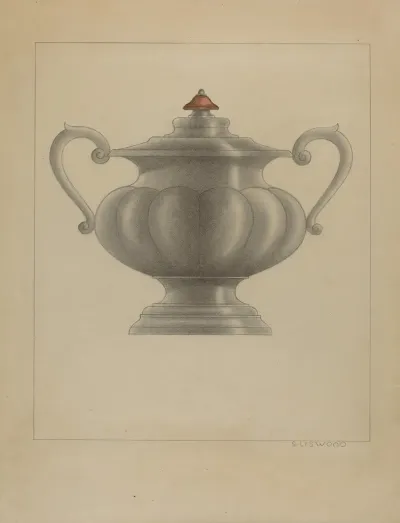 Pewter Sugar Bowl 6