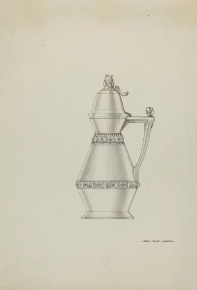 Pewter Syrup Jar