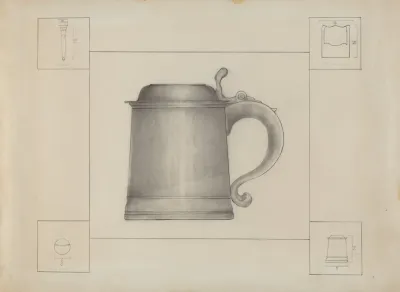 Pewter Tankard 11