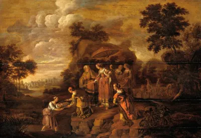 Pharaohs Daughter Discovers Moses In The Rush Basket