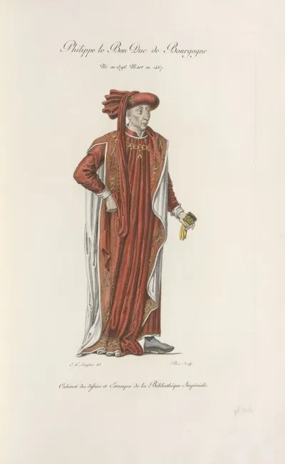 Philippe Le Bon Duc De Bourgogne Ne En 1396 Mort En 1467 Cabinet Des Dessins Et Estampes De La Bibliotheque Imperiale