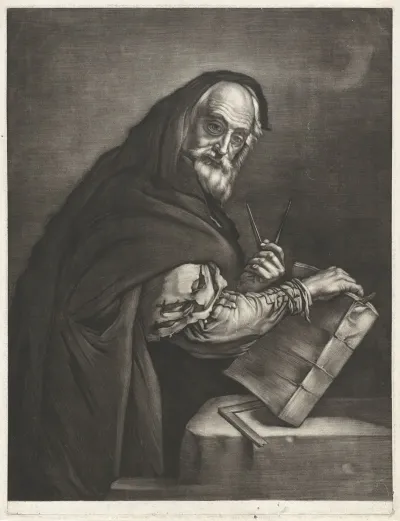 Philosopher With A Compass And A Book
