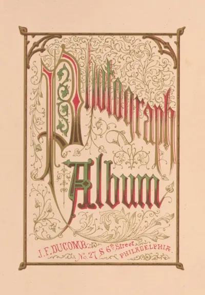 Photograph Album John F Ducomb No 27 S 6th Street Philadelphia
