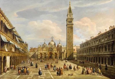 Piazza San Marco Looking East Towards The Basilica Venice