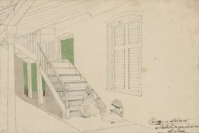 Piazza Stairs At 4 Paths 2 Negro Children At Work Jamaica 2