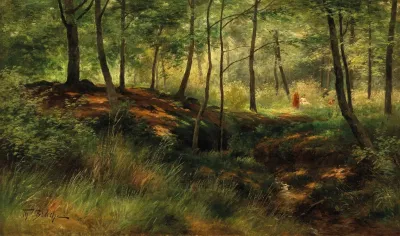 Picking Berries In A Forest In The Summer