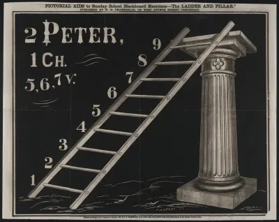 Pictorial Aids To Sunday School Blackboard Excercises The Ladder And Pillar