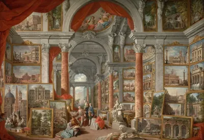 Picture Gallery With Views Of Modern Rome