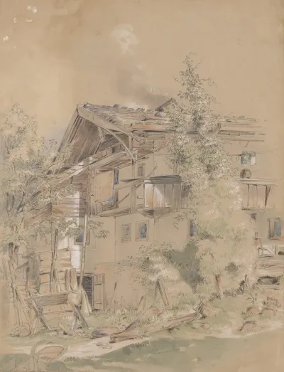 Picturesque Environment Of Village Cottage