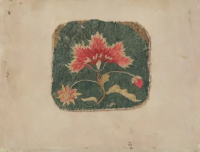 Piece Of Crewel Embroidery