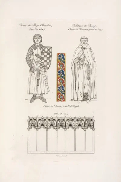 Pierre De Roye Chevalier Vers Lan 1280 Guillaume De Chesey Chantre De Mortaing Vers Lan 1509