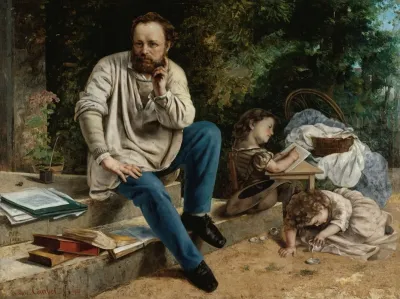 Pierre Joseph Proudhon Et Ses Enfants En 1853