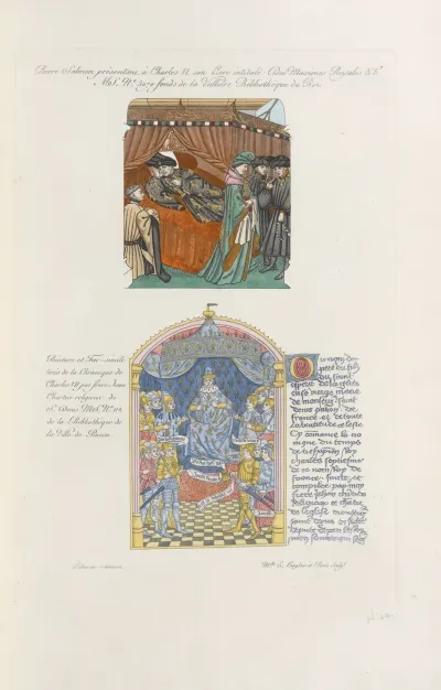 Pierre Salmon Presentant A Charles Vi Son Livre Intiule Des Maximes Royales