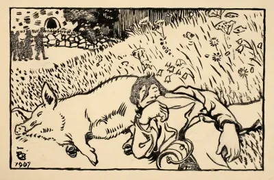 Pig And Drunk Man