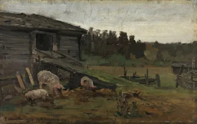 Pigs At The Barn Bridge