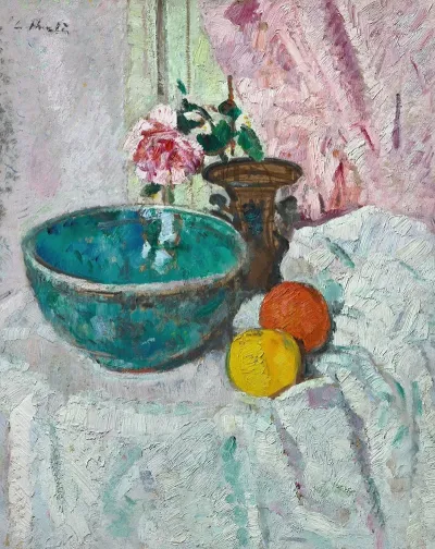 Pink Rose Fruit And Still Life