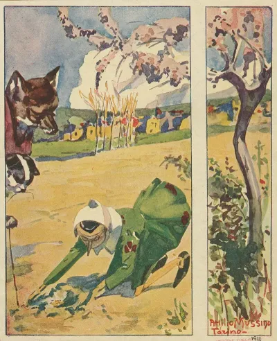 Pinocchio Finds The Fox And The Cat Again And Goes With Them To Sow The Gold Pieces In The Field Of Wonders