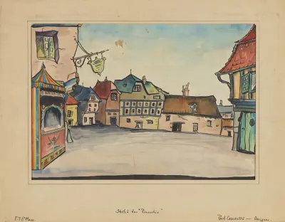 Pinocchio Sketch No 1 Town Square