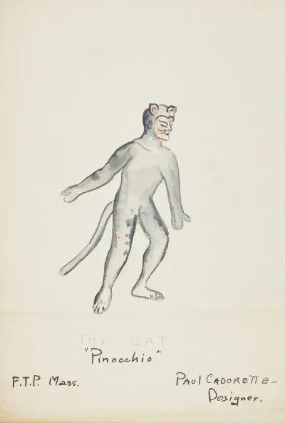Pinocchio The Cat Grey Cat Suit
