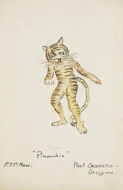 Pinocchio Tiger Yellow Tiger Costume