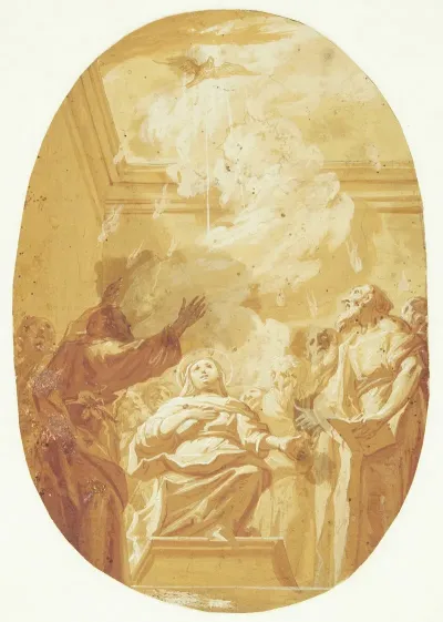 Pinse Helliganden Udgydes Over Apostlene