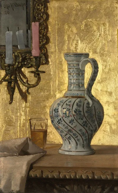 Pitcher And A Glass On A Table
