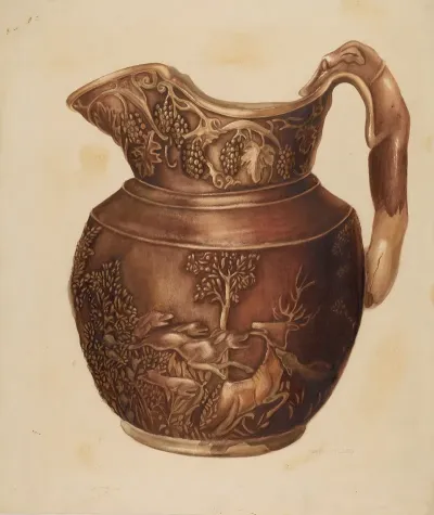 Pitcher W Hound Handle