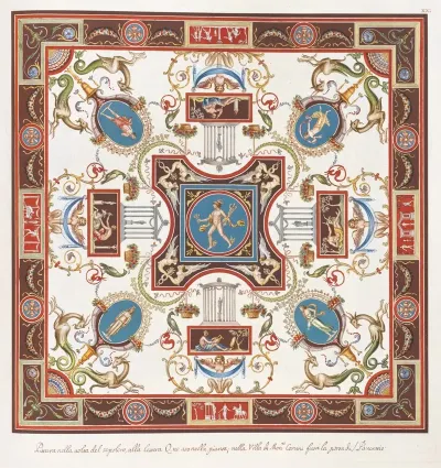 Pittura Nella Voltadel Sepolcro Alla Littera Q Notato Nella Pianta Nella Villa Di Mon Corsini Fuori La Porta Di S Pancratio