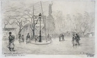 Place De La Republique Pendant Les Travaux Du Metro