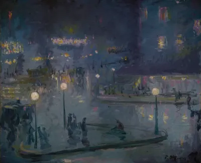 Place De Rome At Night