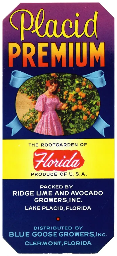Placid Premium Produce Label