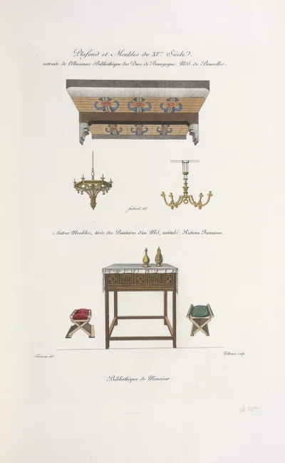 Plafond Et Meuble Du Xve Siecle Extraits De Lancienne Bibliotheque Des Ducs De Bourgogne Mss De Bruxelles
